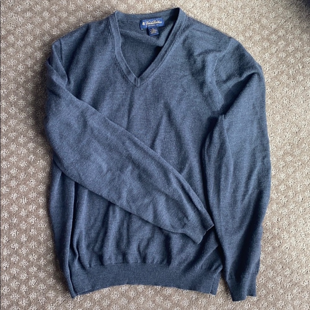 Brooks Brothers Merino Wool V-neck Sweater